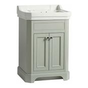 Vitoria Floor Standing Vanity Unit (Twin Door) - Matt Pebble Grey 600mm image