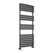 Veniezia Heated Towel Rail (Flat Panel) - Gunmetal Grey 1200x500mm