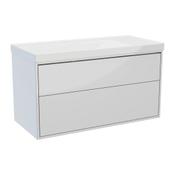 Erla Wall Hung Vanity Unit (Twin Drawer) - White 1000mm