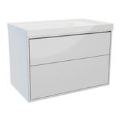 Erla Wall Hung Vanity Unit (Twin Drawer) - White 815mm