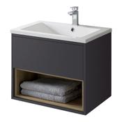 Lucca Wall Hung Vanity Unit - Anthracite 500mm image