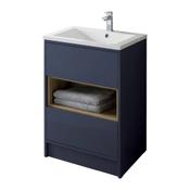 Lucca Floor Standing Vanity Unit - Sapphire Blue 500mm