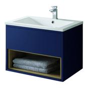 Lucca Wall Hung Vanity Unit - Sapphire Blue 600mm image