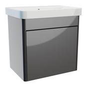 Perra Wall Hung Vanity Unit (Single Drawer) - Anthracite 505mm image