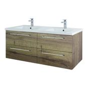 Rimini Wall Hung Vanity Unit - Tobacco Oak 1210mm image