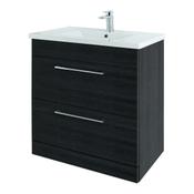 Rimini Floor Standing Vanity Unit - Shadow Black 810mm image
