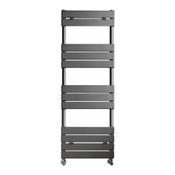 Milan Heated Towel Rail (Flat Panel) - Anthracite 1300x500mm