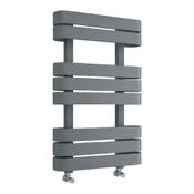 Turin Heated Towel Rail (Flat Panel) - Anthracite 850x500mm image