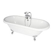 Traditional Roll Top Freestanding Bath - White 1695x735mm image