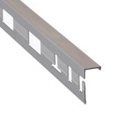 8mm Champagne Brushed Square Edge Tile Trim 2.4m