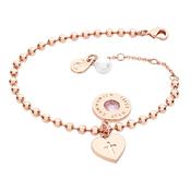 Three Charm Ball Chain Communion Bracelet image
