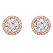 Simple CZ Earrings - Rose Gold image