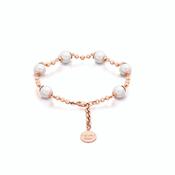 Romi Rose Gold Pearl &amp; Chain Bracelet