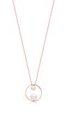 Romi Rose Gold Pearl Circle Pendant