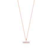 CZ SET BAR PENDANT ROSE GOLD image