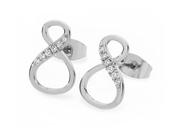 STERLING SILVER 8 SHAPE INFINITY EARRINGS image