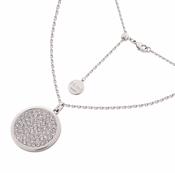 ROMI SILVER PAVE DISC PENDANT