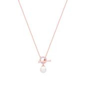 T-BAR PENDANT ROSE GOLD WITH PEARL image