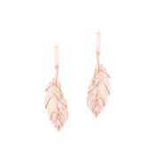FEATHER SIMPLE DROP EARRING ROSE GOLD image