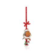 Alphabet Robin Christmas Decoration - F