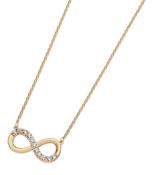 PART STONE SET INFINITY PENDANT GOLD