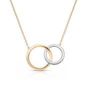 INTERLOCKING CIRCLES PENDANT SILVER &amp; GOLD image