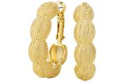 Romi Hoop Earrings  Scallop Gold image