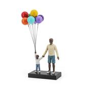 David McGlynn Sculpture - Dad &amp; Boy "Content"