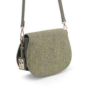 Maureen O'Hara Saddle Bag Green Herringbone