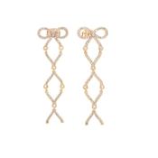 TC Bow - Drop Earrings Gold