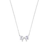 Tc Bow - Cz Bow Pendant Silver image