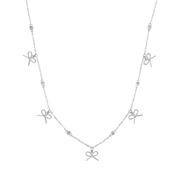 Tc Bow - Five Bow Necklace Silver image