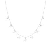 Nine Butterflies Necklace Silver