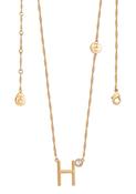 TC Letter "H" Pendant - Gold