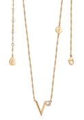 TC Letter "V" Pendant - Gold