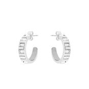 Tc Hoop Earrings Art Deco Silver