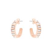 Tc Hoop Earrings Art Deco Rose Gold