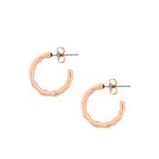 Tc Small Hoop Bamboo Earrings Rose Gold
