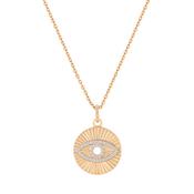 Tc Evil Eye - Star Burst Pendant Gold