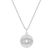 Tc Evil Eye - Star Burst Pendant Silver