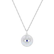 Tc Evil Eye - Mother Of Pearl Pendant Silver