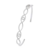 Tc Evil Eye - Bangle Cz Inset Silver