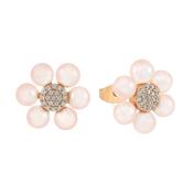 Tc Daisy - Pink Pearl 2cm Stud Earrings Gold