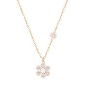 Tc Daisy - Cz &amp; Pearl Pendant Gold
