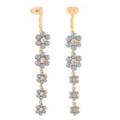 Tc Daisy - Grey Pearl Drop Earrings Gold