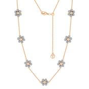 Tc Daisy - Grey Pearl Necklace Gold