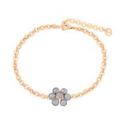 Tc Daisy - Grey Pearl Single Daisy Bracelet Gold