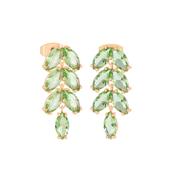 Maureen O'Hara Leaf Earrings Peridot Gold