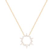 Maureen O'Hara Circle Cz Pendant Gold