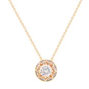 Maureen O'Hara Round Cut Cz Pendant Gold